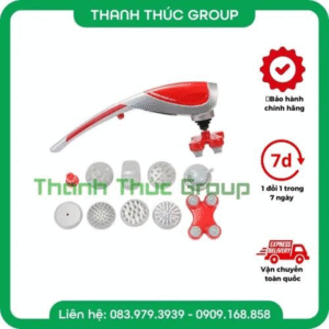MÁY MASSAGE HỒNG NGOẠI 10 ĐẦU MASSAGE KING S-1010 (ĐỎ PHỐI XÁM)