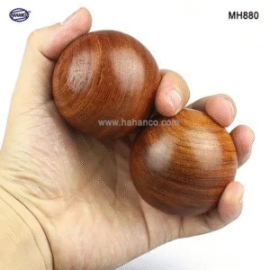 COMBO 2 quả bi lăn tay Mát xa Gỗ hương đỏ 5cm- giúp chống mỏi toàn diện - MH880 - HAHANCO