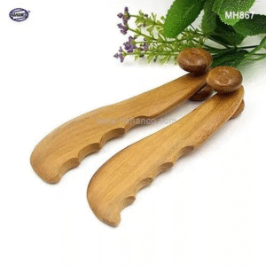 Dụng cụ lăn mũi và Mát xa ngón tay, cạo gió ấn huyệt bằng Gỗ thơm hình răng cưa - MH867 - HAHANCO
