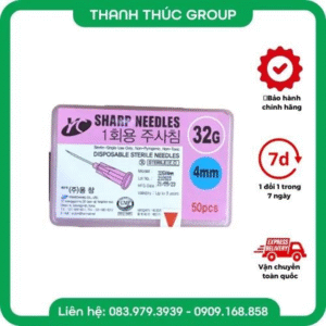 [Lẻ 1 cái] Đầu Kim Meso 32G 34G 4mm Hàn Quốc Kim Tiêm Dưỡng Chất Căng Bóng Da