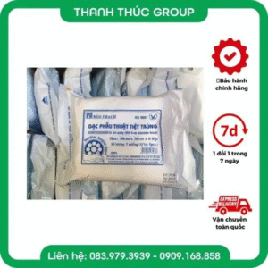 Gạc Phẫu Thuật Tiệt Trùng Có Cản Quang 30x30 6 Lớp Bảo Thạch