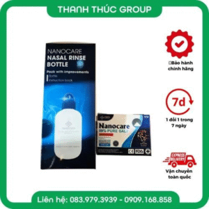 [Tặng Kèm 20 Gói Muối Khô] Bình Rửa Mũi NaNoCare Nasal Rinse